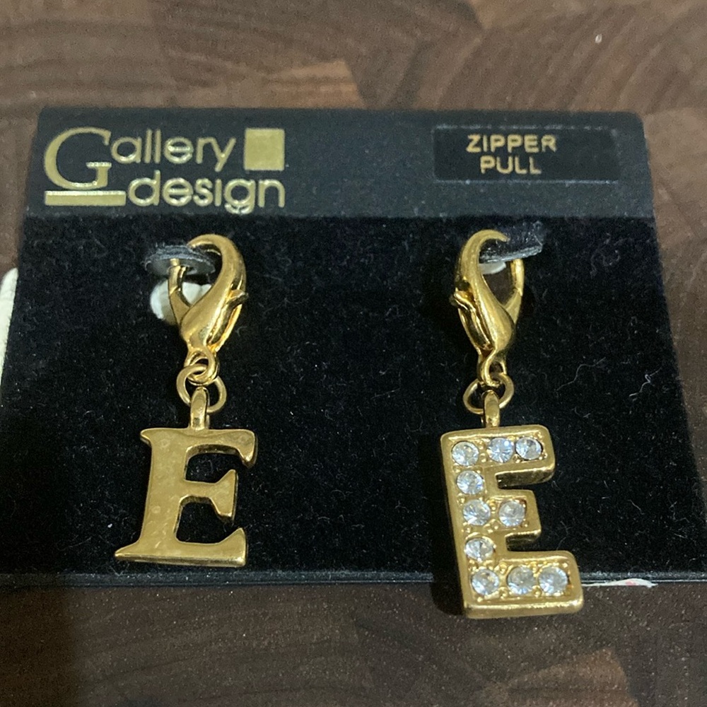 Initial “E” Zipper Pulls